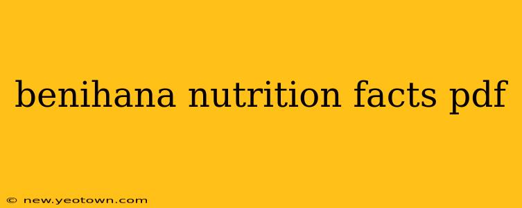 benihana nutrition facts pdf