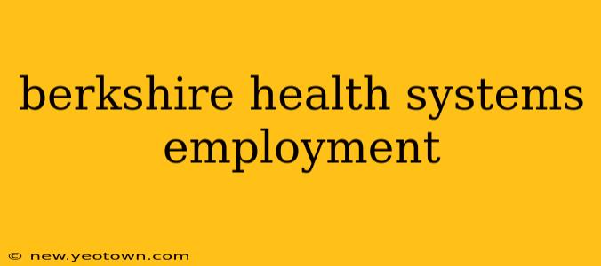 berkshire health systems employment