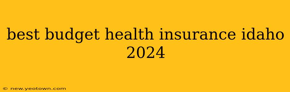 best budget health insurance idaho 2024