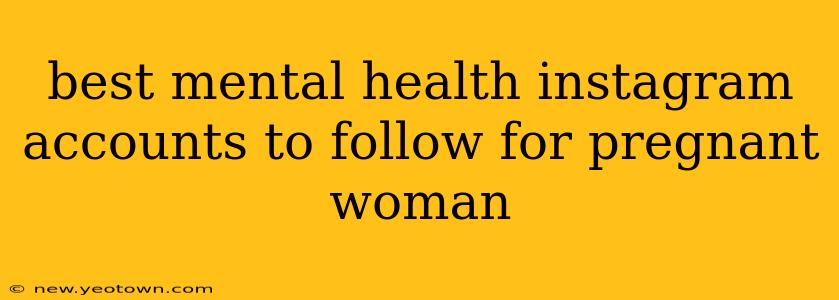 best mental health instagram accounts to follow for pregnant woman