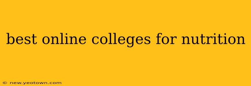 best online colleges for nutrition