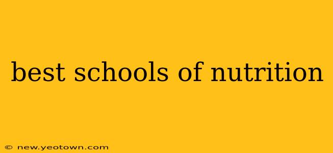 best schools of nutrition