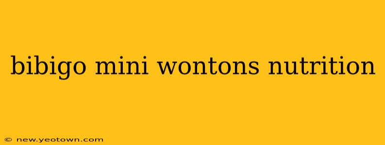 bibigo mini wontons nutrition