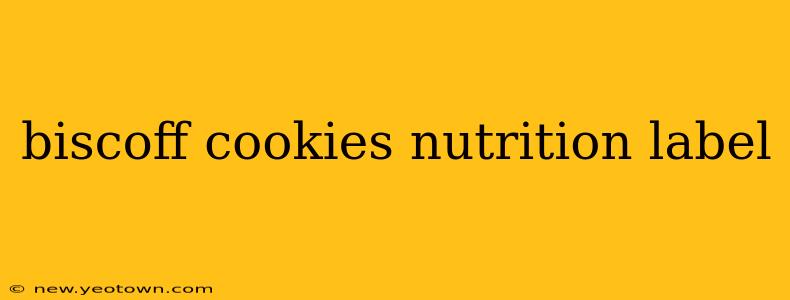 biscoff cookies nutrition label