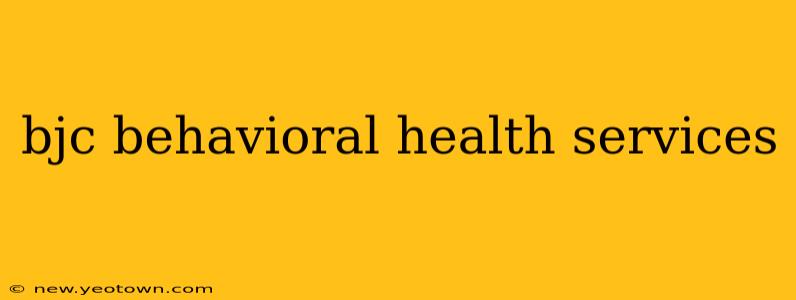 bjc behavioral health services