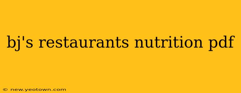 bj's restaurants nutrition pdf
