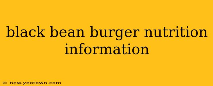 black bean burger nutrition information