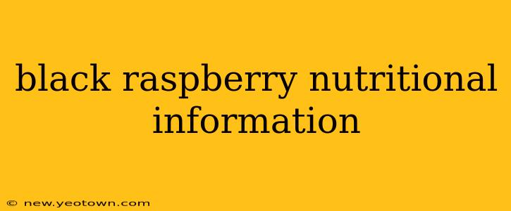 black raspberry nutritional information