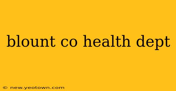 blount co health dept
