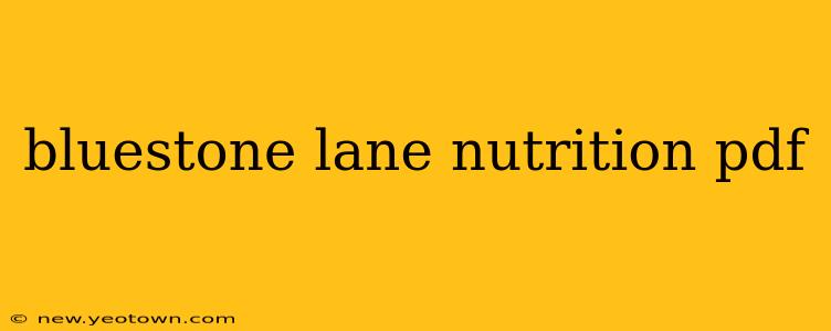 bluestone lane nutrition pdf