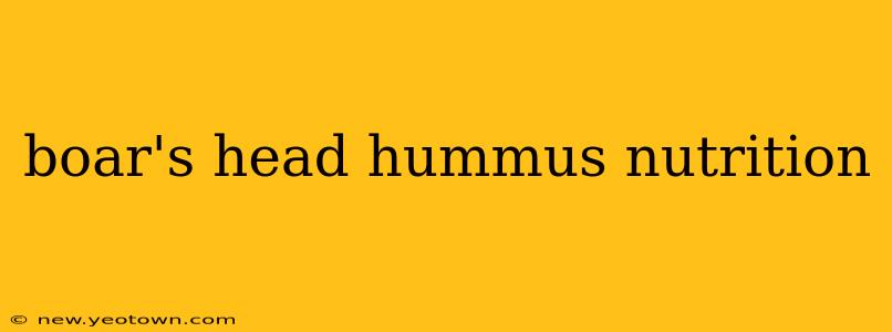 boar's head hummus nutrition