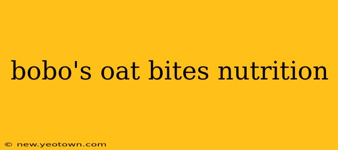 bobo's oat bites nutrition