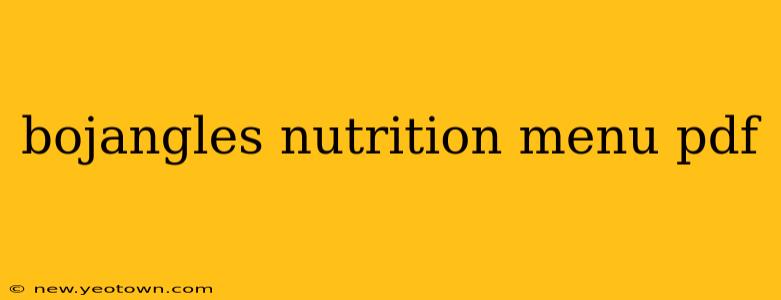 bojangles nutrition menu pdf