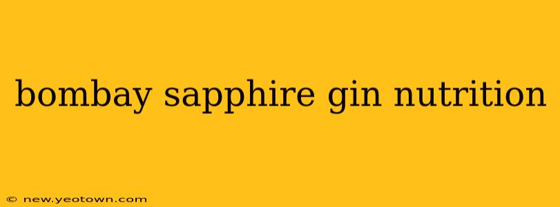 bombay sapphire gin nutrition