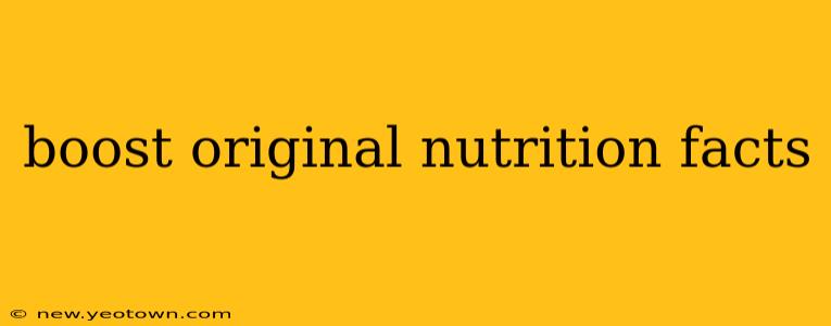 boost original nutrition facts