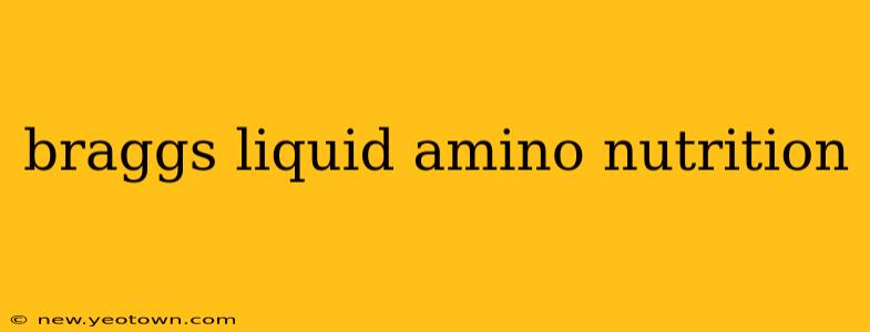 braggs liquid amino nutrition