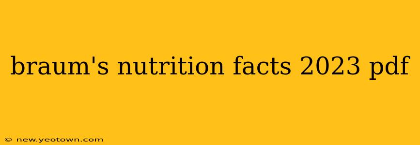 braum's nutrition facts 2023 pdf