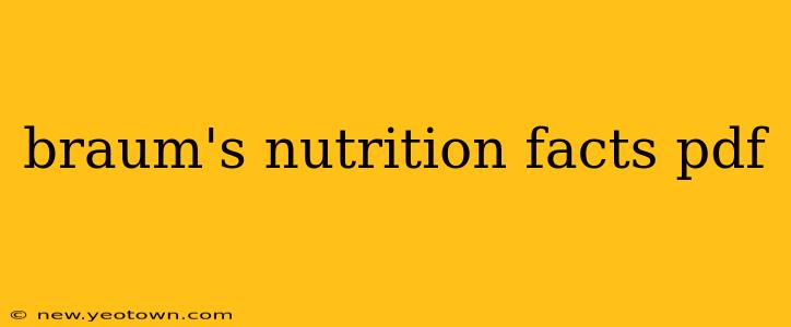 braum's nutrition facts pdf