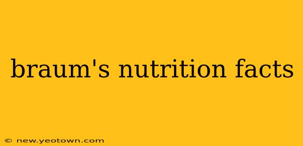 braum's nutrition facts
