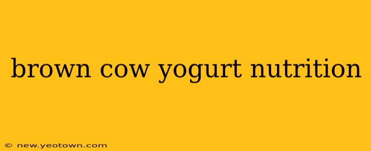 brown cow yogurt nutrition