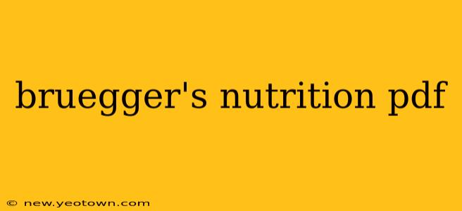 bruegger's nutrition pdf