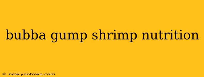 bubba gump shrimp nutrition