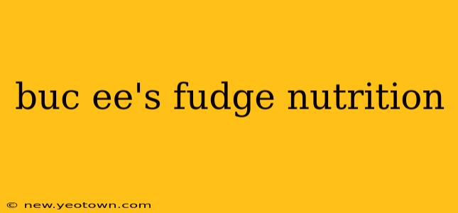 buc ee's fudge nutrition
