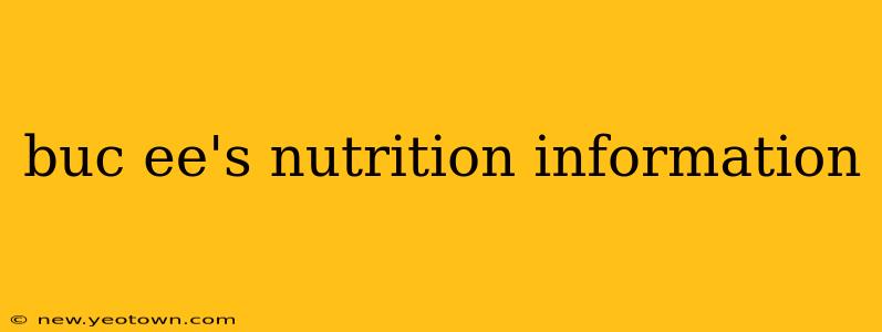 buc ee's nutrition information