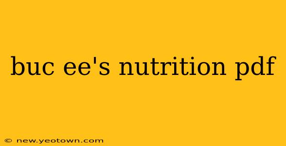 buc ee's nutrition pdf