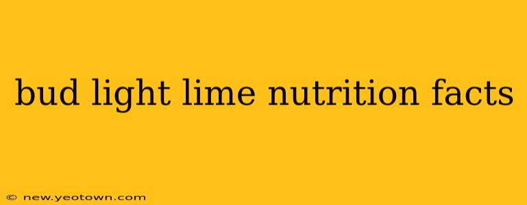 bud light lime nutrition facts