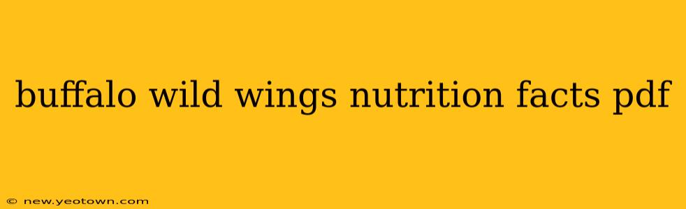 buffalo wild wings nutrition facts pdf