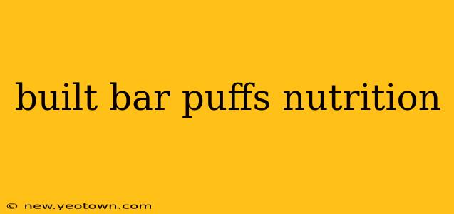 built bar puffs nutrition