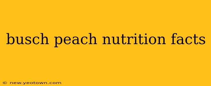 busch peach nutrition facts