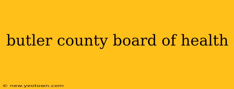 butler county board of health