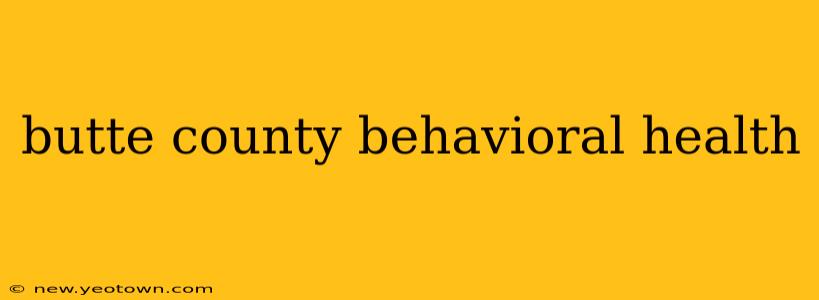 butte county behavioral health
