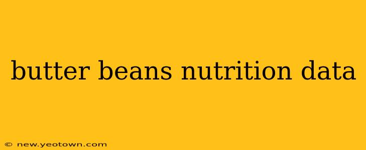 butter beans nutrition data