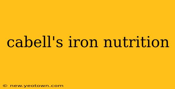 cabell's iron nutrition