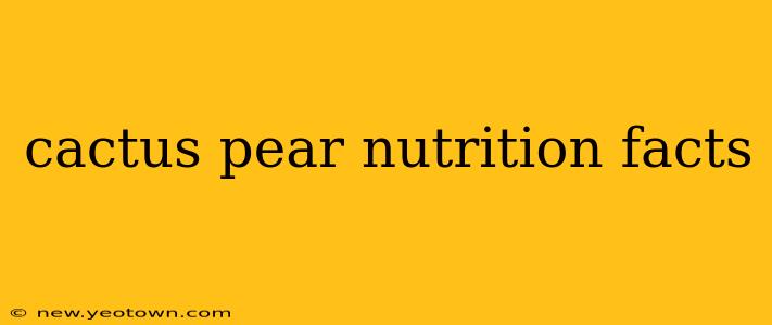 cactus pear nutrition facts