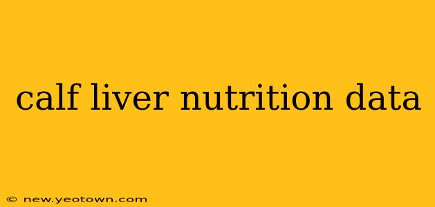 calf liver nutrition data
