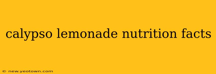 calypso lemonade nutrition facts