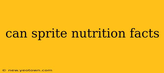 can sprite nutrition facts