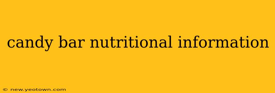 candy bar nutritional information