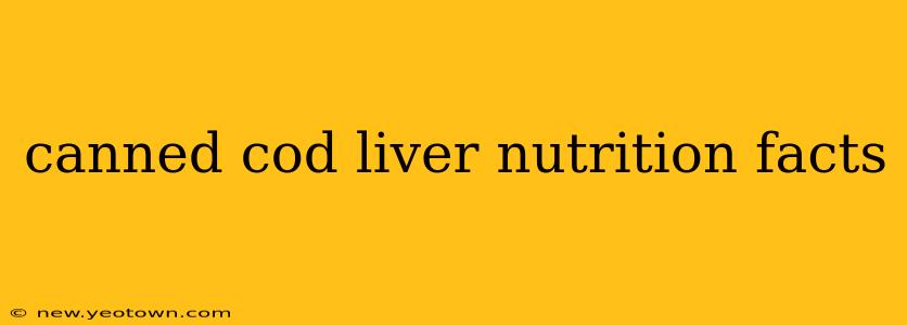 canned cod liver nutrition facts