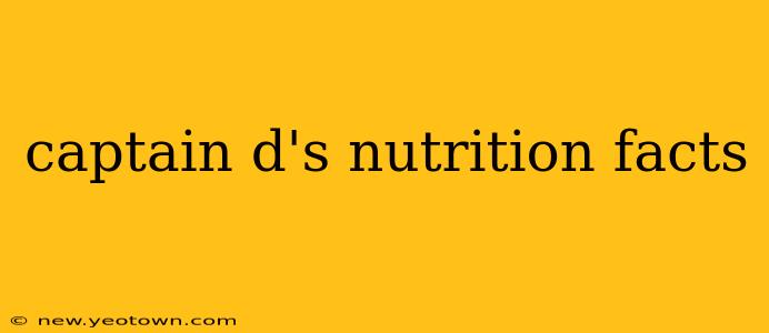 captain d's nutrition facts