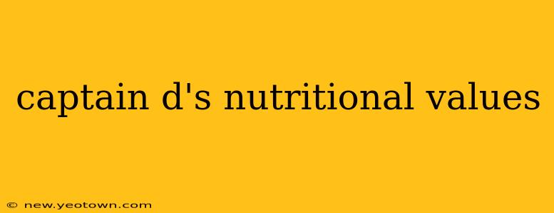 captain d's nutritional values