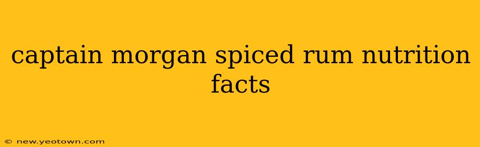 captain morgan spiced rum nutrition facts