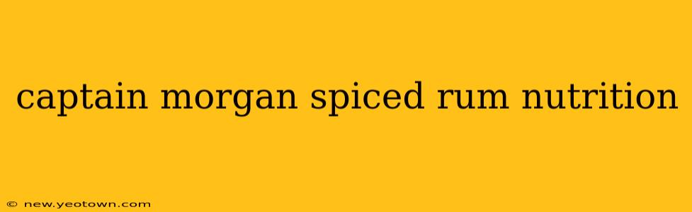 captain morgan spiced rum nutrition