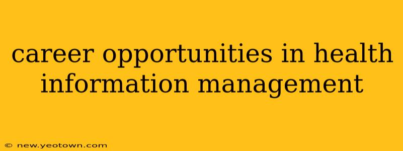 career opportunities in health information management