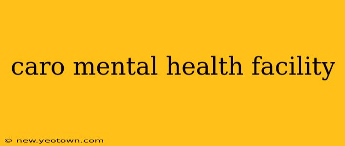 caro mental health facility