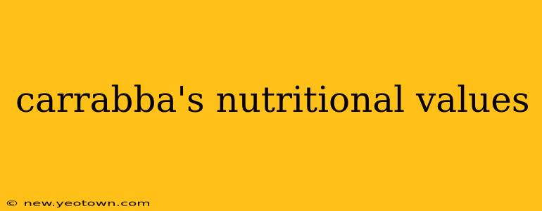carrabba's nutritional values